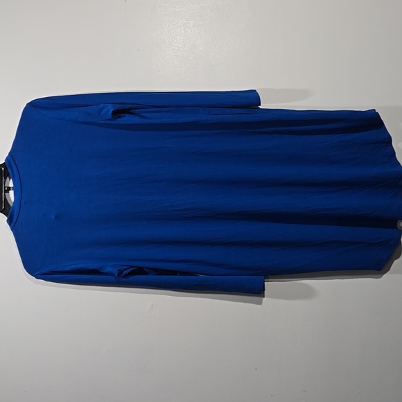 NEW Eileen Fisher Vibrant Blue Viscose Jersey Dress Pockets XXS - Picture 7 of 10